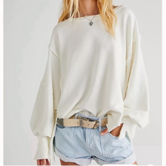 Free People Tops - NWT Free People Camden Oversized Sweatshirt
